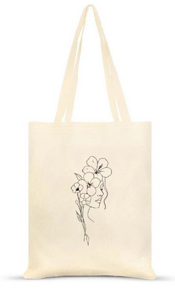 Çiçek ve Yüz Desenli Çanta 4