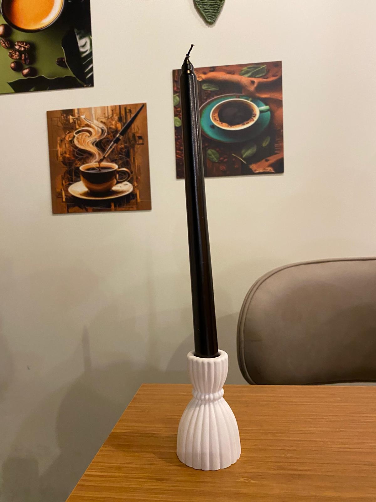 Siyah Şamdan Mum Boyama