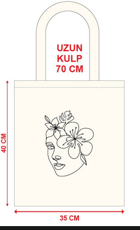 Çiçek ve Yüz Desenli Çanta 5